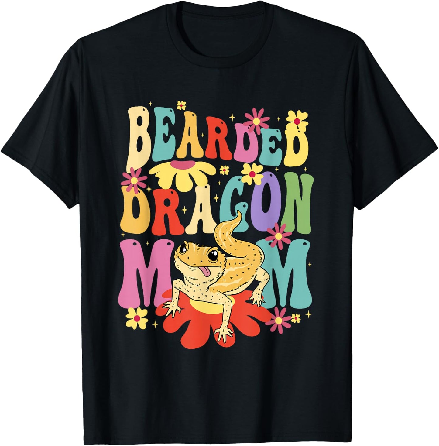 Bearded Dragon Beardie Mom Funny Bearded Dragon T-Shirt - T-Shirt | Black