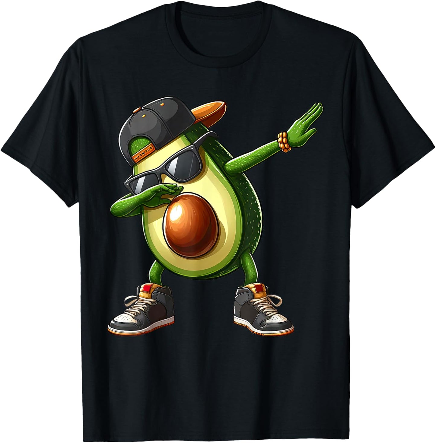 Dabbing Avocado Funny Avocado Dab Dance Boys Girls Kids T-Shirt - T-Shirt | Black