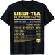 Vintage Funny Liber Tea Retro Lover Drink Nutrition Facts T-Shirt - T-Shirt | Black