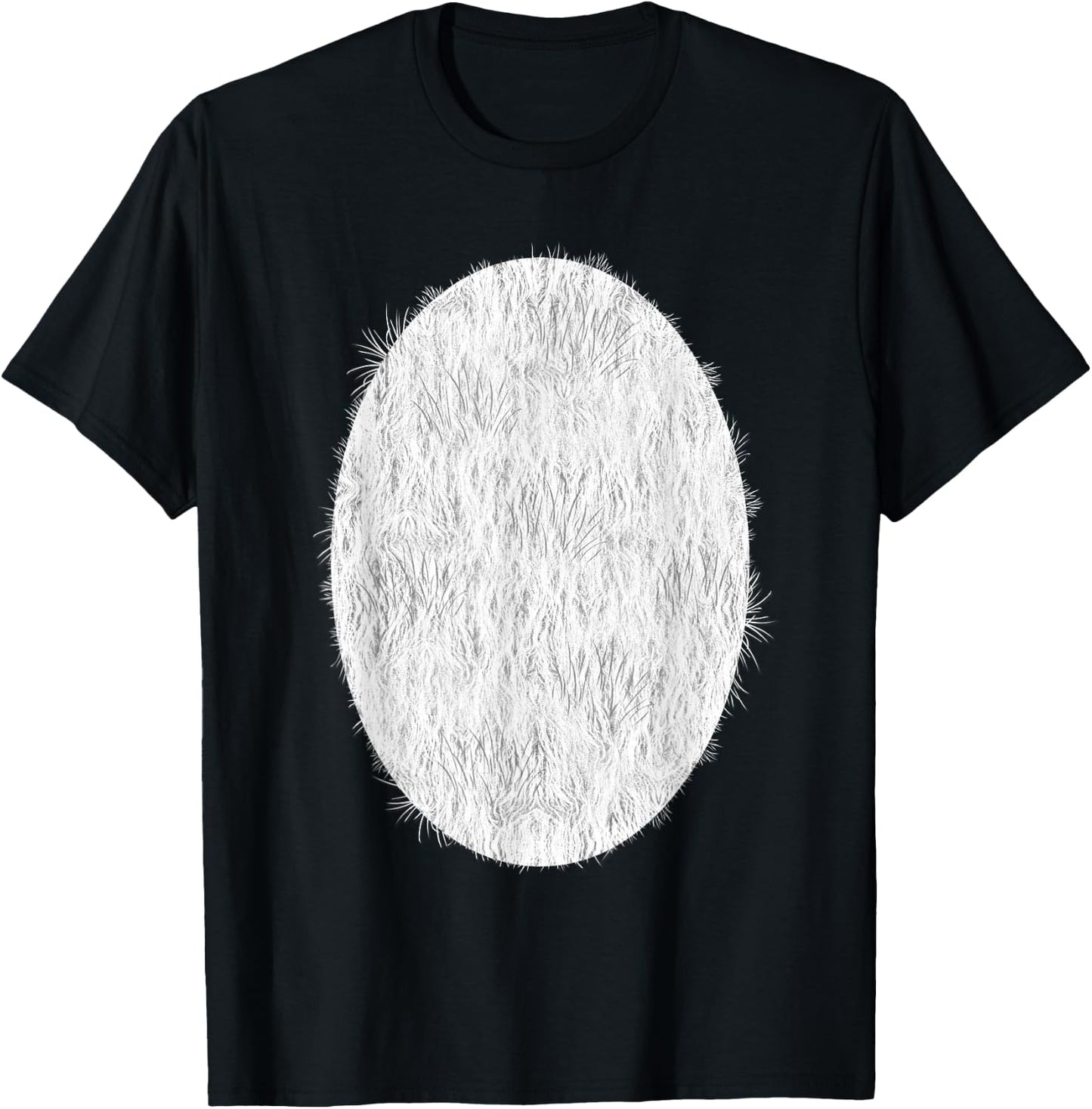 Halloween Panda Bear Belly Hair Costume T-Shirt - T-Shirt | Black