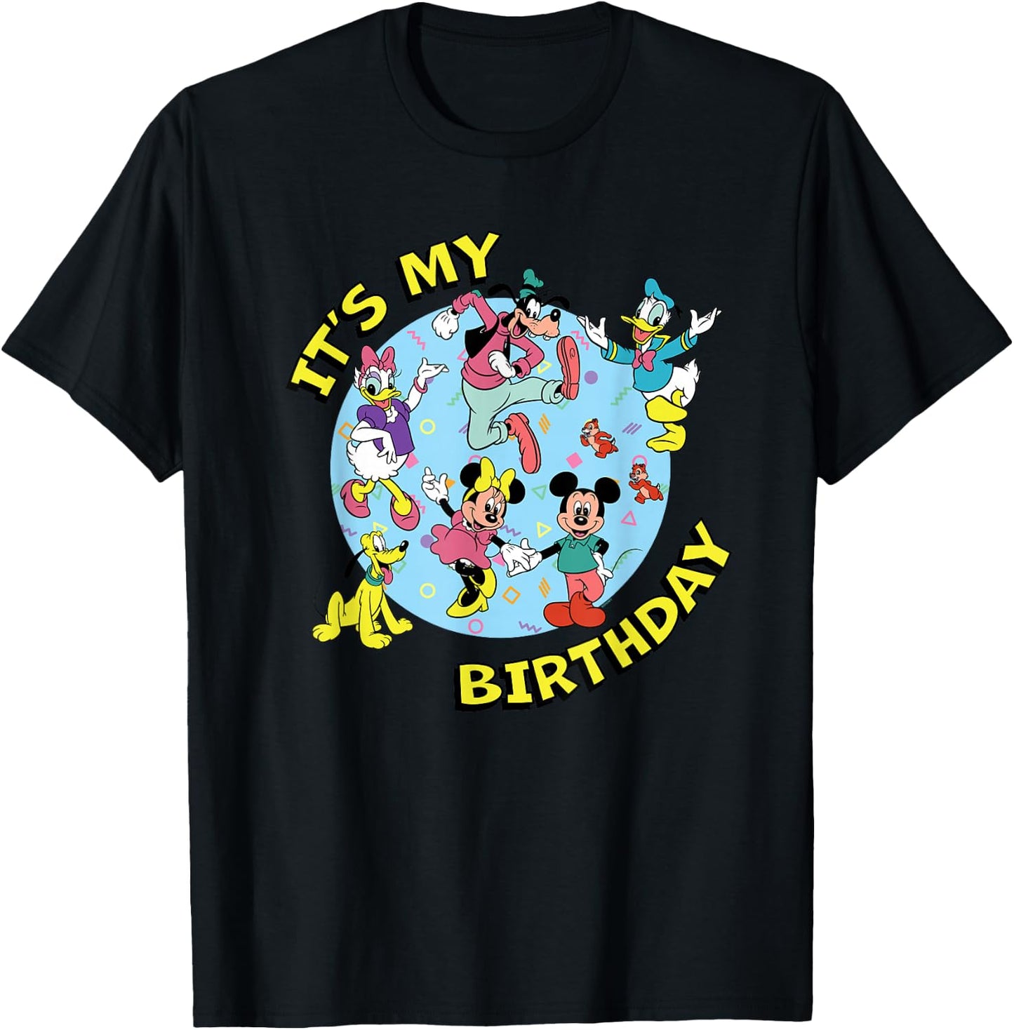 Disney Mickey and Friends Birthday Party It's My Birthday T-Shirt - T-Shirt | Black
