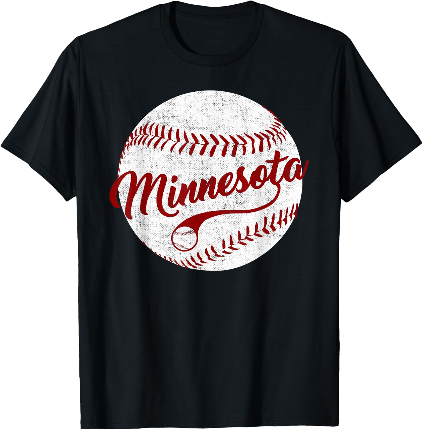 Baseball Minnesota Team Love Baseball National Pastime Men T-Shirt - T-Shirt | Black