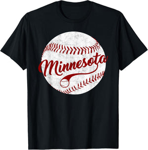 Baseball Minnesota Team Love Baseball National Pastime Men T-Shirt - T-Shirt | Black