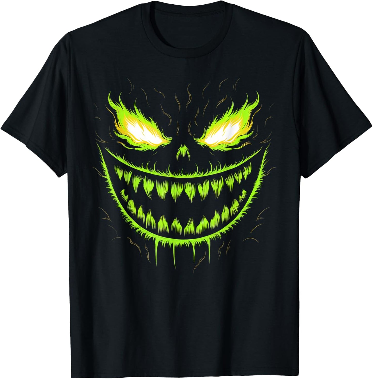 Jack o Lantern Scary Pumpkin Halloween Men Boys Kids T-Shirt - T-Shirt | Black