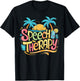 Speech Therapy SLP Beach Vacation Spring, Summer Therapist T-Shirt - T-Shirt | Black