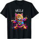 Mila Colorful Dancing Cat Design for Girls Name Mila T-Shirt - T-Shirt | Black