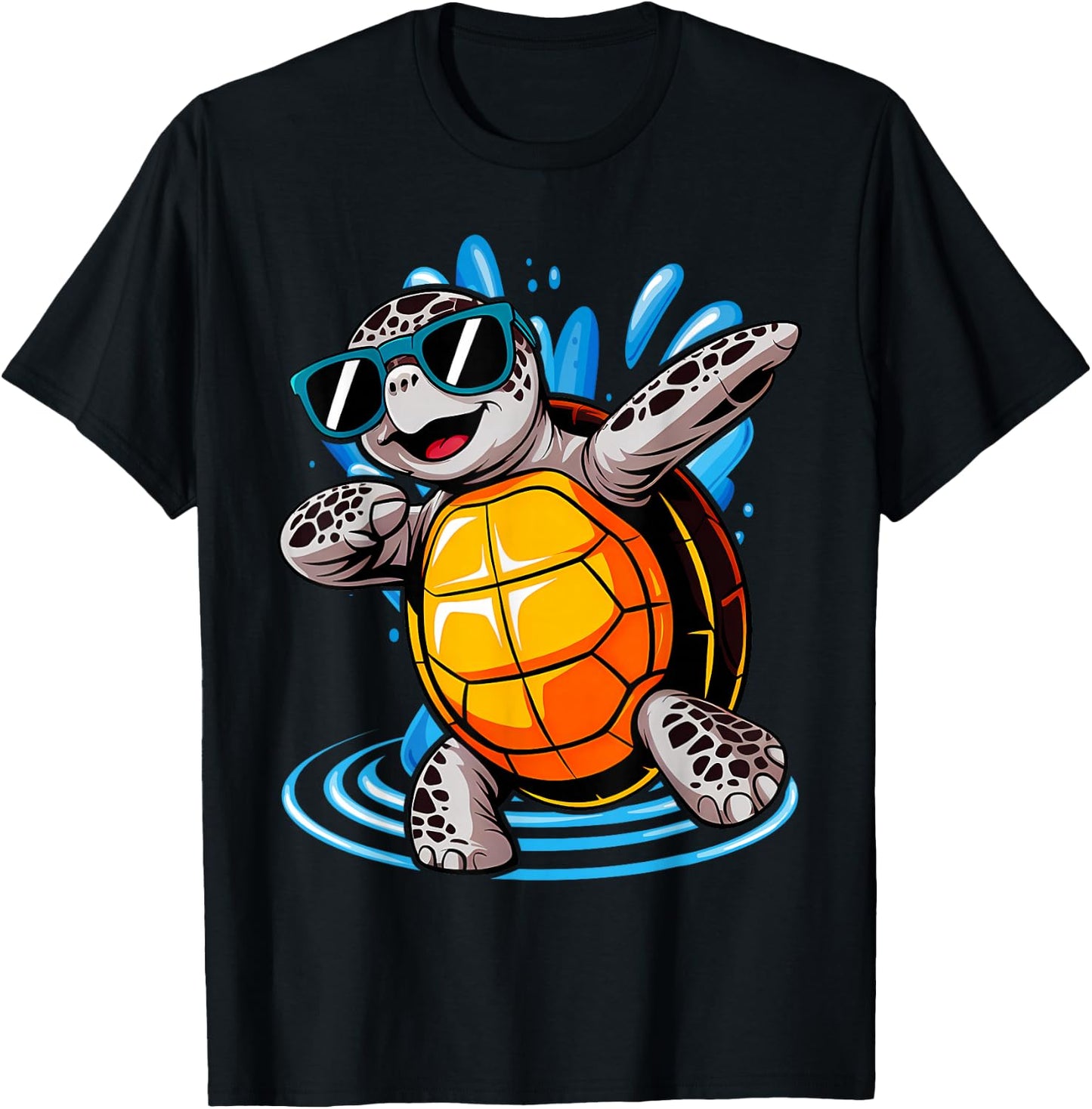 Dabbing Sea Turtles Boys Girls Save Turtles T-Shirt - T-Shirt | Black