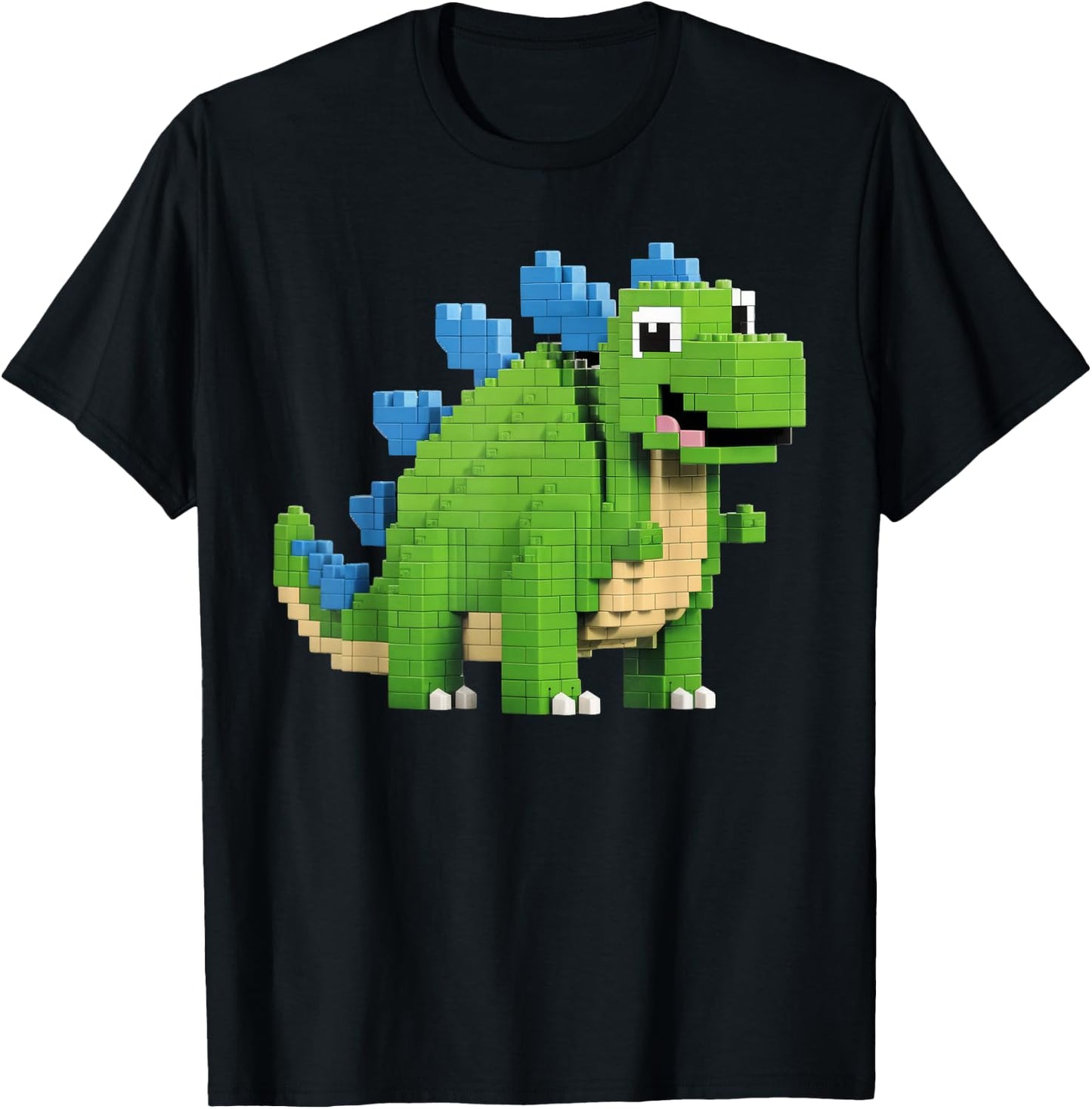 Building Bricks Dinosaur T-Rex Family Matching T-Shirt - T-Shirt | Black
