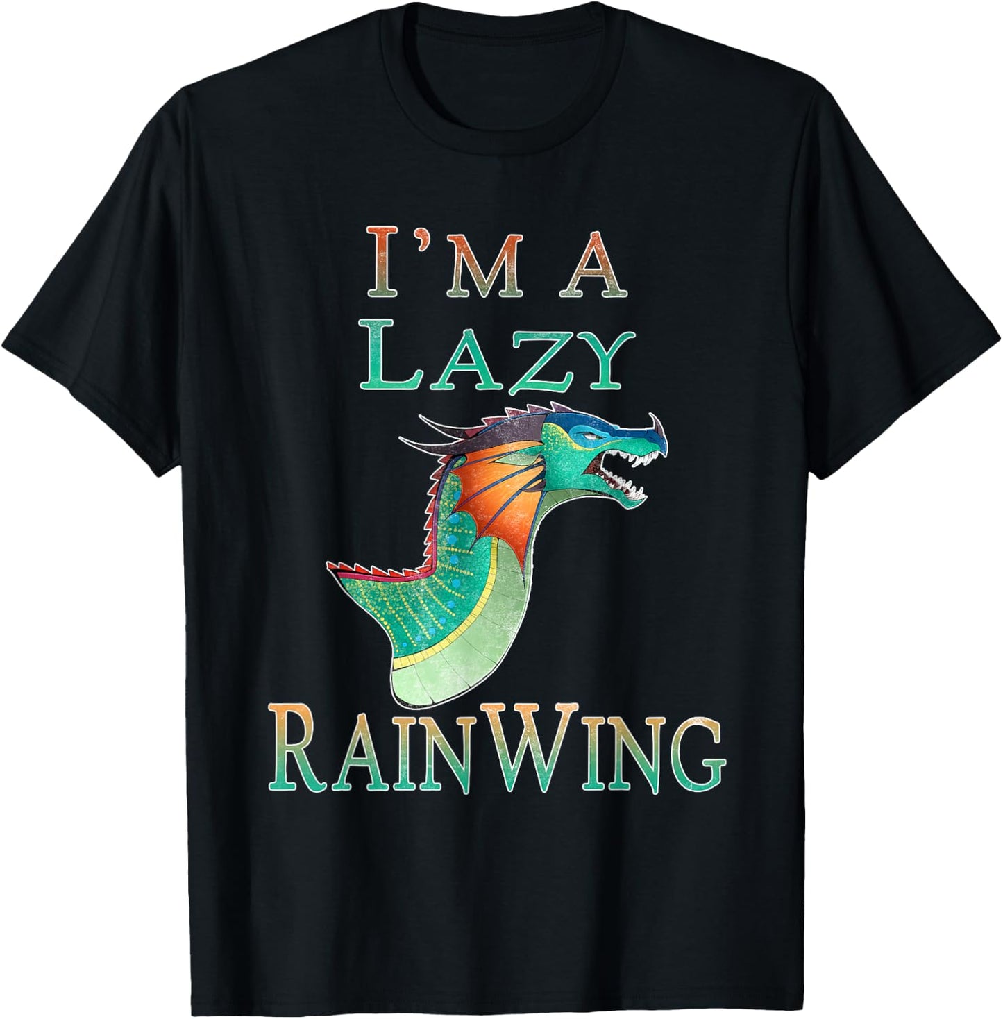 Graphic Art Dragon Funny Pet Magic Lovely Animal I'm Lazy T-Shirt - T-Shirt | Black