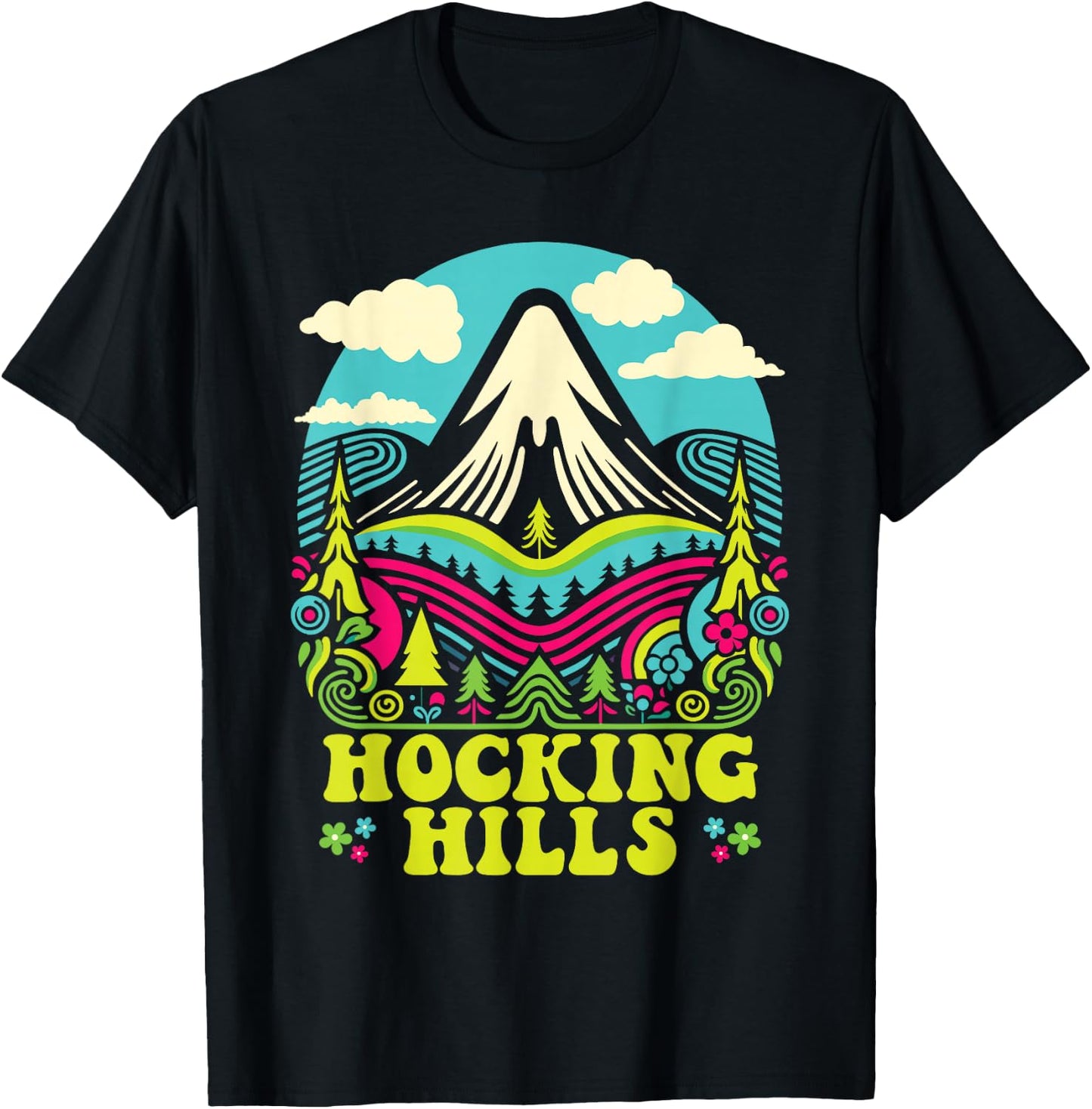 Hocking Hills Groovy, Hocking Hills T-Shirt - T-Shirt | Black