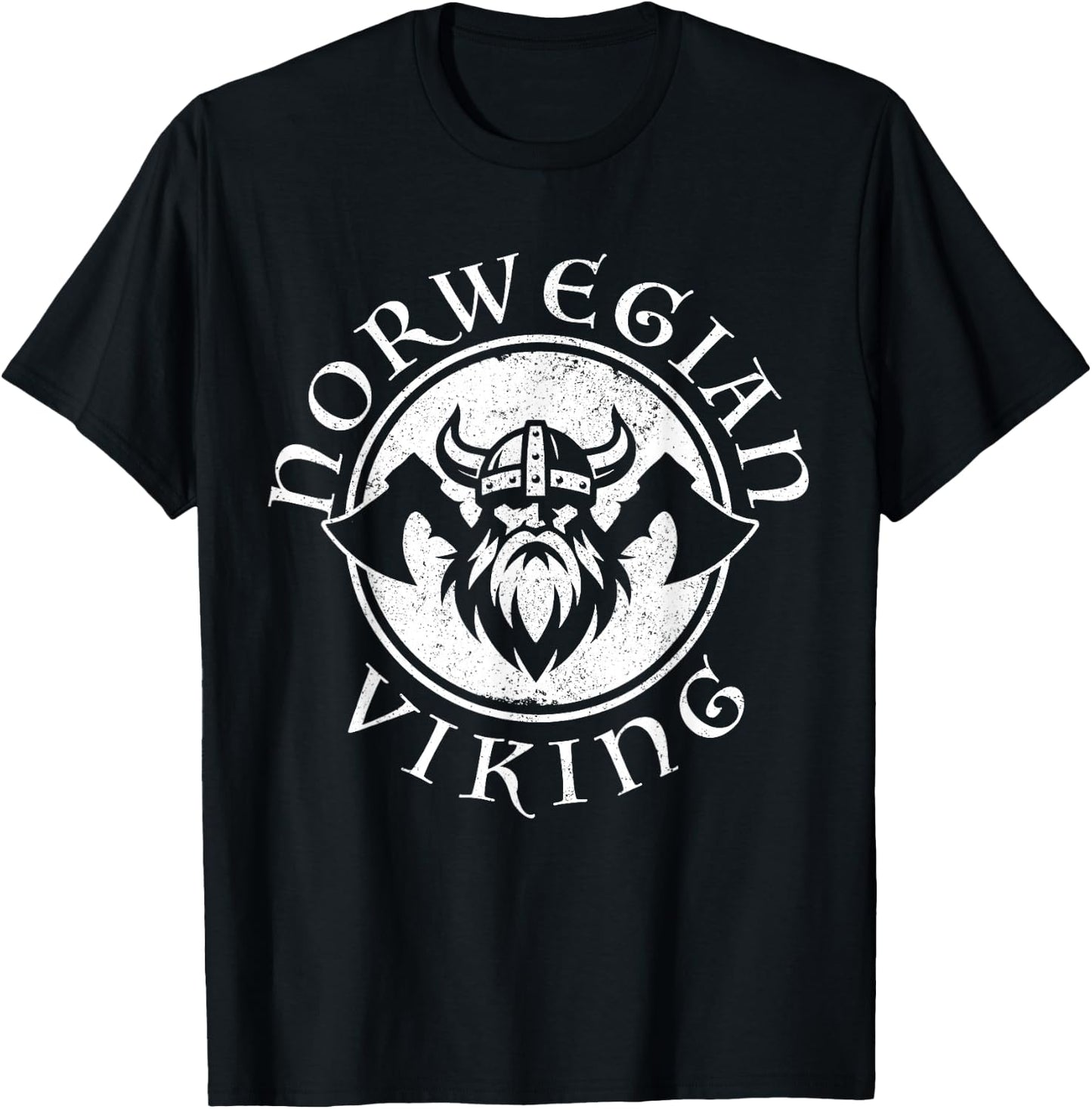 Norway Viking Norwegian Flag Pride Norge Souvenir T-Shirt - T-Shirt | Black