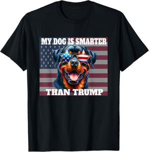My Dog Is Smarter Than Trump funny anti-Trump dog lover Women Kids T-Shirt - T-Shirt | Black