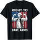 Right To Bare Arms USA 4th July Funny George Washington T-Shirt - T-Shirt | Black