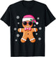 Gingerbread Man Pink Christmas Cookie Costume Baking Team T-Shirt - T-Shirt | Black