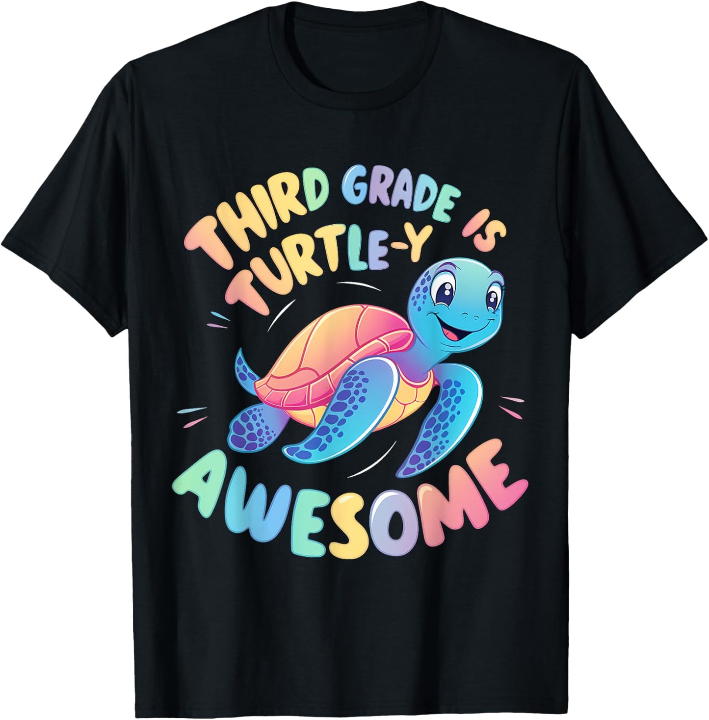 Third grade Turtle-y Awesome 3rd Grade Back to School T-Shirt - T-Shirt | Black