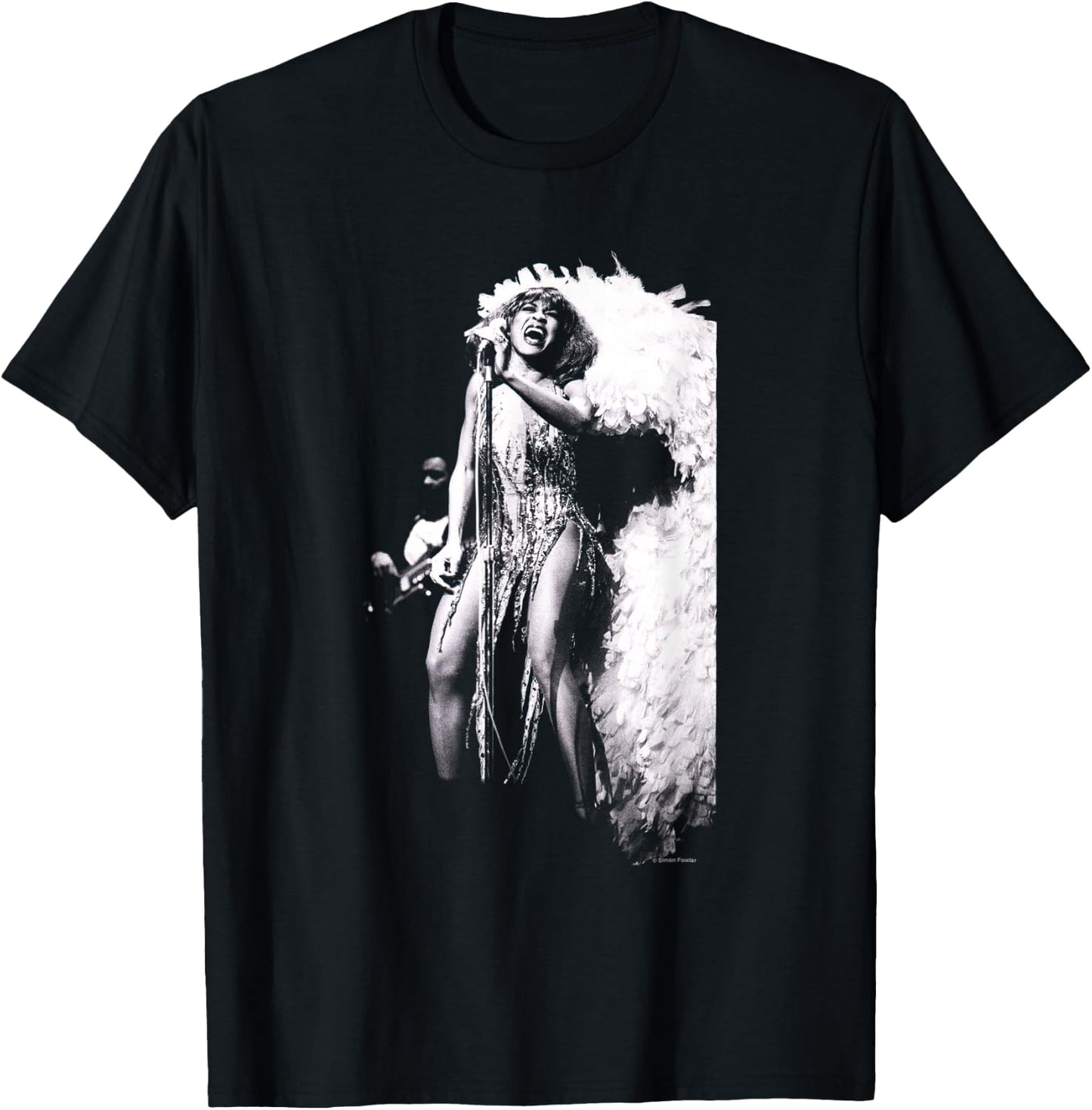 Singer Tina Turner Live On Stage By Simon Fowler T-Shirt - T-Shirt | Black