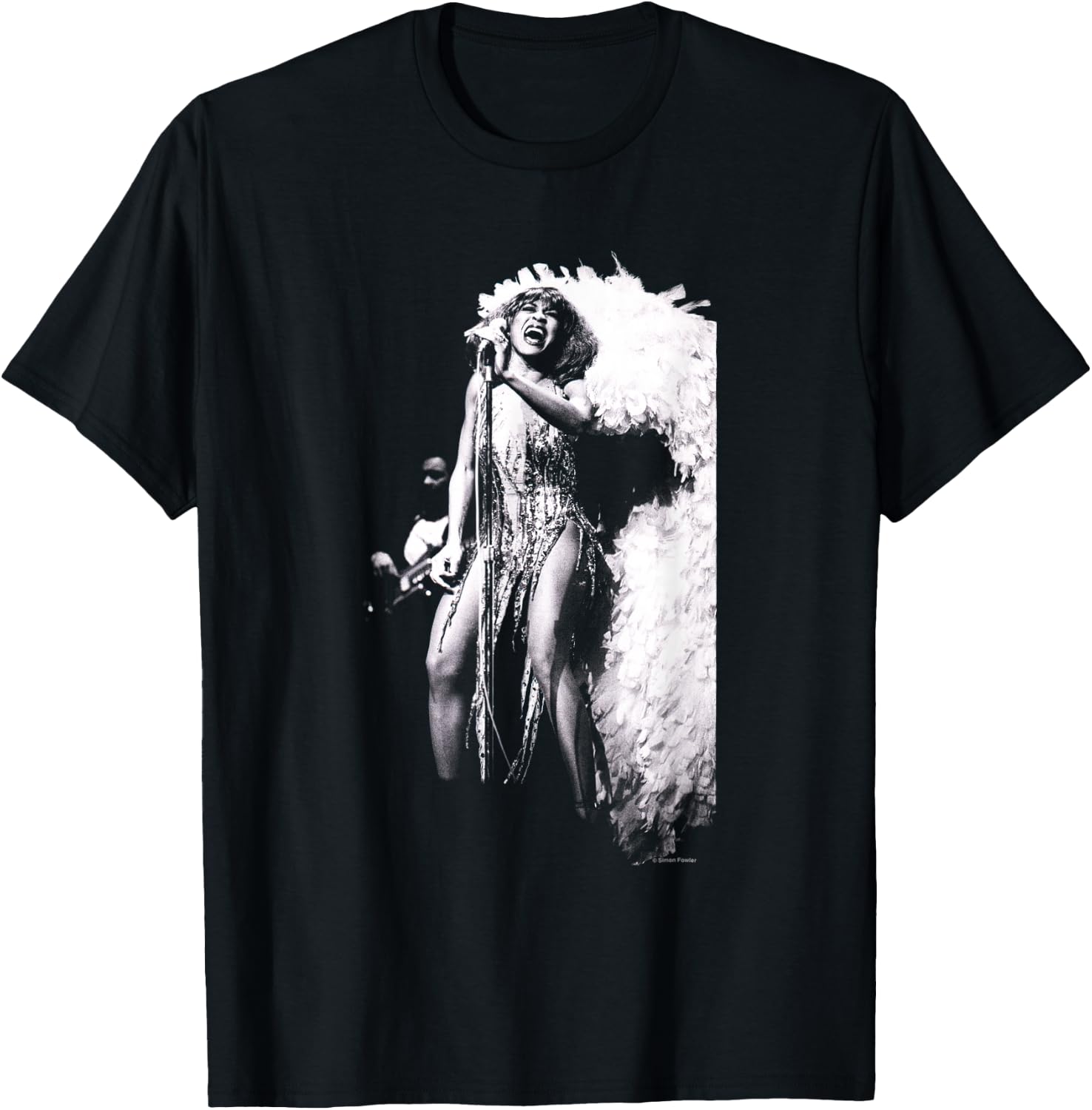 Singer Tina Turner Live On Stage By Simon Fowler T-Shirt - T-Shirt | Black