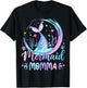 Mermaid Momma Family Matching Birthday Party T-Shirt - T-Shirt | Black