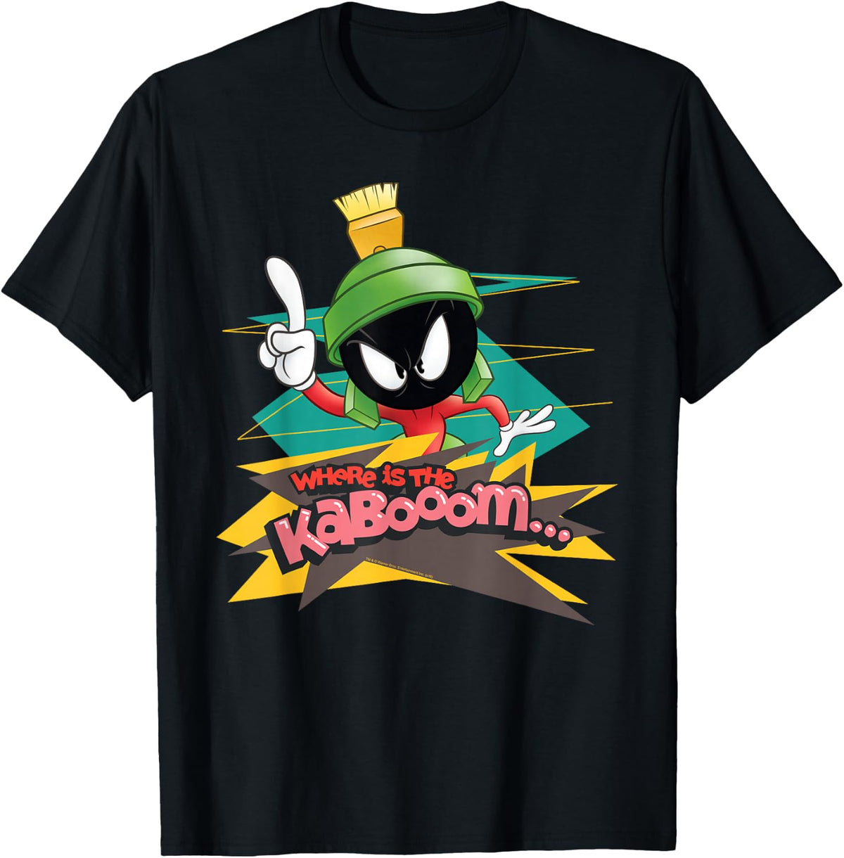Looney Tunes Marvin The Martian Where is The Kaboom T-Shirt - T-Shirt | Black