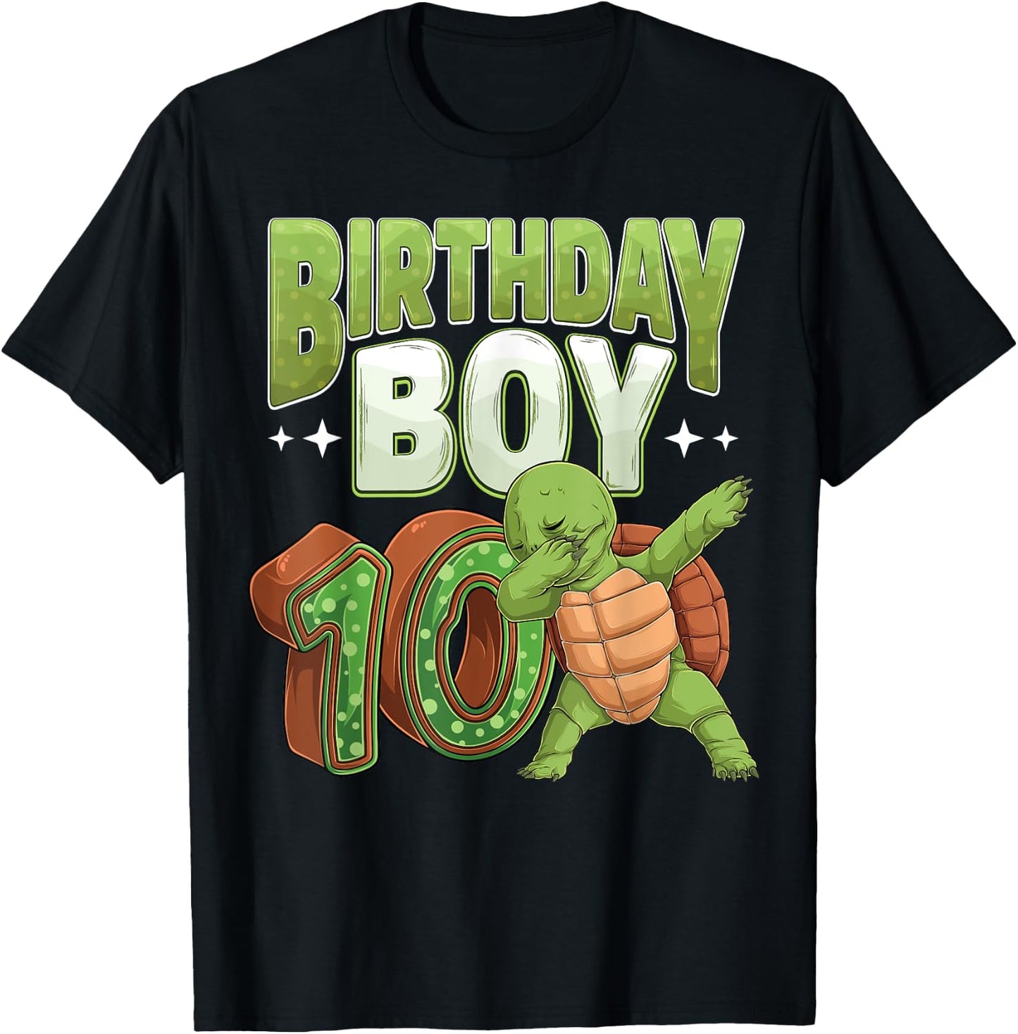 10 year old Turtle animal lovers 10th Birthday Boy T-Shirt - T-Shirt | Black