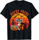 Hocus Focus Optometry Halloween Shirt Eye Doctor Cat Vintage T-Shirt - T-Shirt | Black