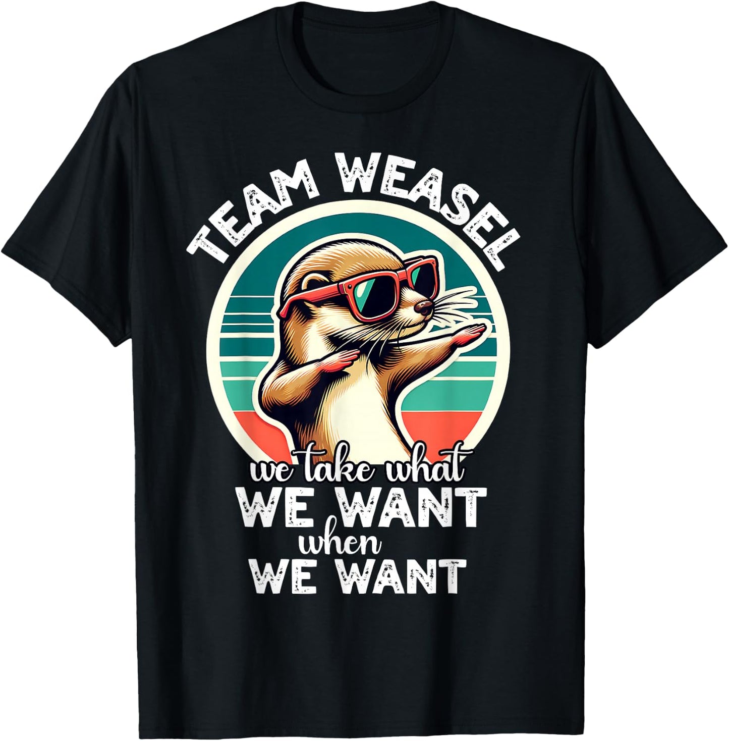 Funny Weasel T-Shirt - T-Shirt | Black