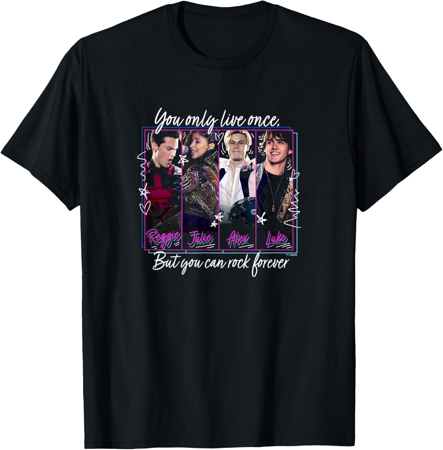 Julie and The Phantoms YOLO But You Can Rock Forever Small T-Shirt - T-Shirt | Black