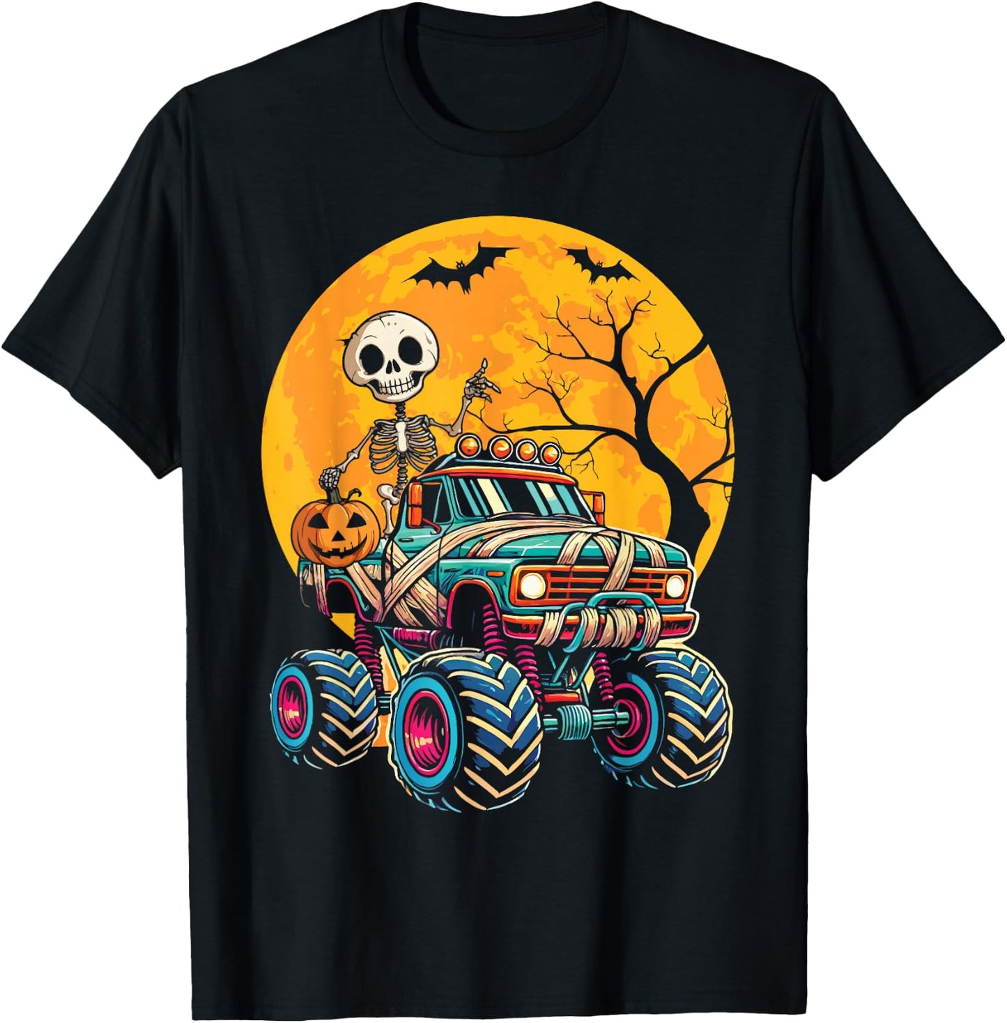 Monster Truck Halloween Costume Toddler Boys Halloween Kid T-Shirt - T-Shirt | Black