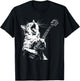 Funny Cat Playing Guitar T-Shirt - T-Shirt | Black