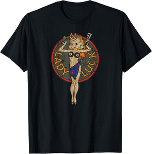 Traditional Lady Luck 1947 T-Shirt - T-Shirt | Black