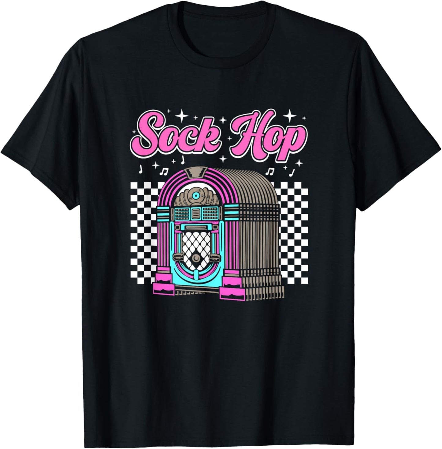 Retro Vintage Sock Hop 1950s Party For Sock Hop Dancers T-Shirt - T-Shirt | Black
