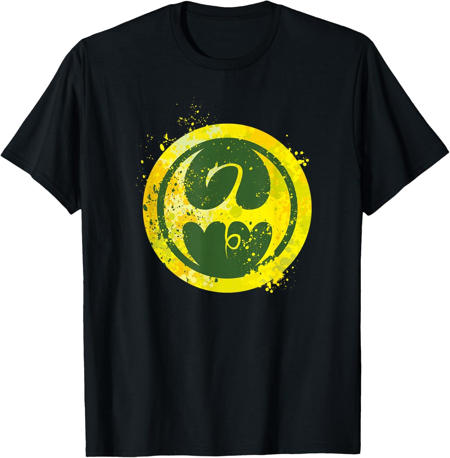 Marvel Iron Fist Dragon Splatter Comic Color Logo T-Shirt - T-Shirt | Black