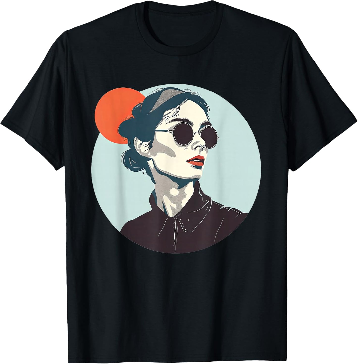 Emily Dickinson With Sunglasses T-Shirt - T-Shirt | Black