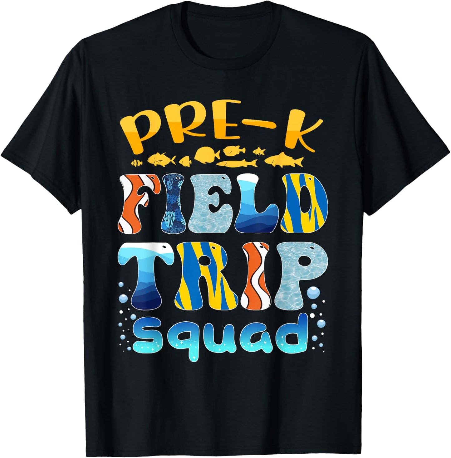 Pre-K Aquarium Field Trip Squad Pre-K Field Day T-Shirt - T-Shirt | Black