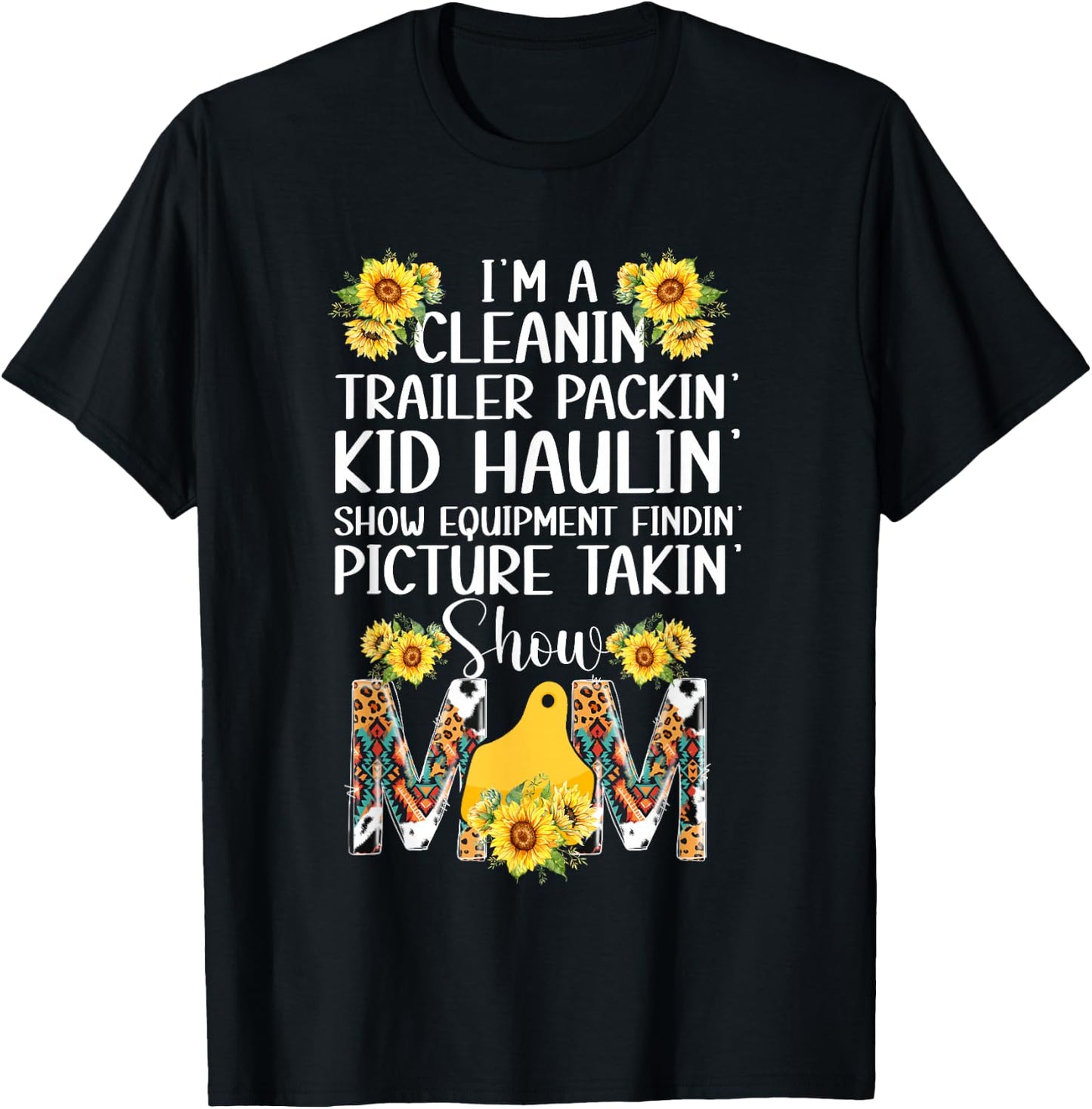 Livestock Show Mom Definition Livestock Show Mama T-Shirt - T-Shirt | Black