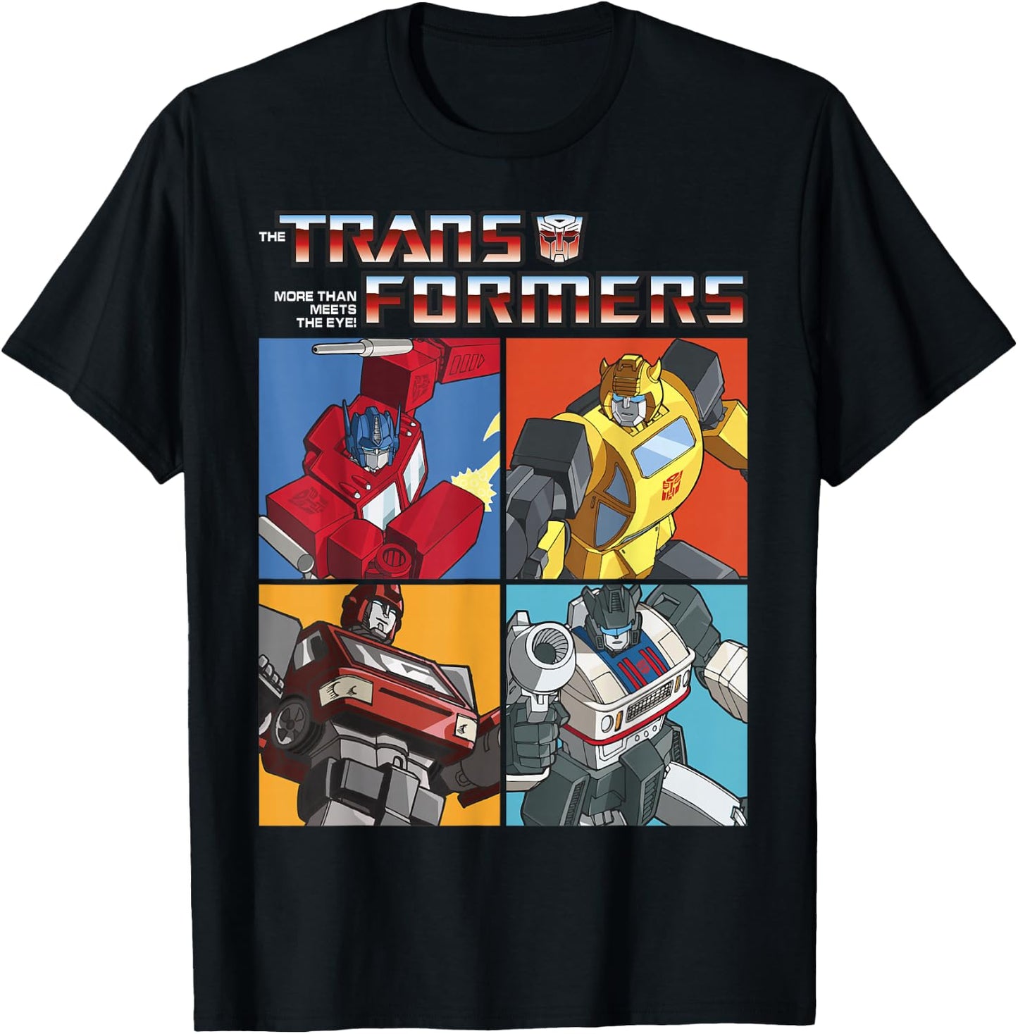 Transformers Retro Autobots Box Up Logo T-Shirt - T-Shirt | Black