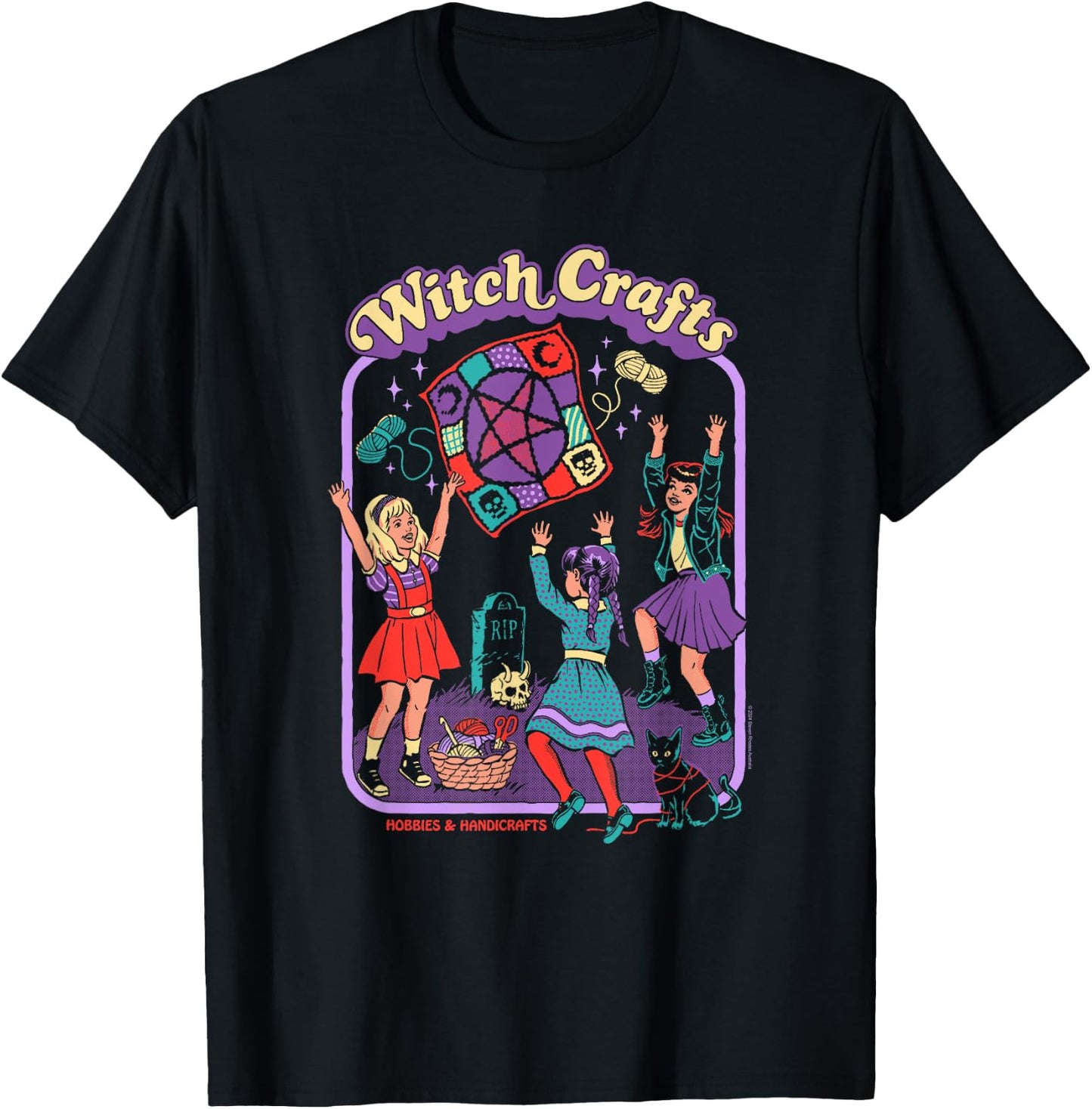 Steven Rhodes Witch Crafts Hobbies & Handicrafts Dark Humor T-Shirt - T-Shirt | Black