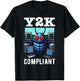 Y2K Compliant Retro Tech Bug T-Shirt - T-Shirt | Black