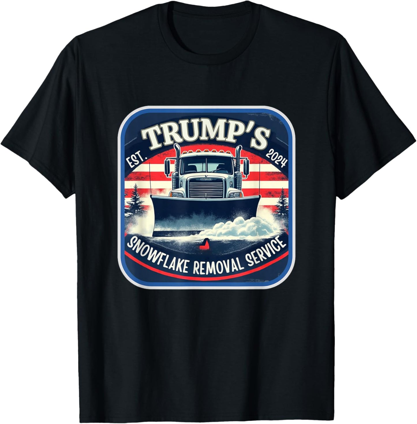 Milwaukee Trump's Snowflake Removal Service Funny Trump 2024 T-Shirt - T-Shirt | Black