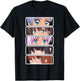 Manga Japanese Anime Graphic Faces Eyes T-Shirt - T-Shirt | Black