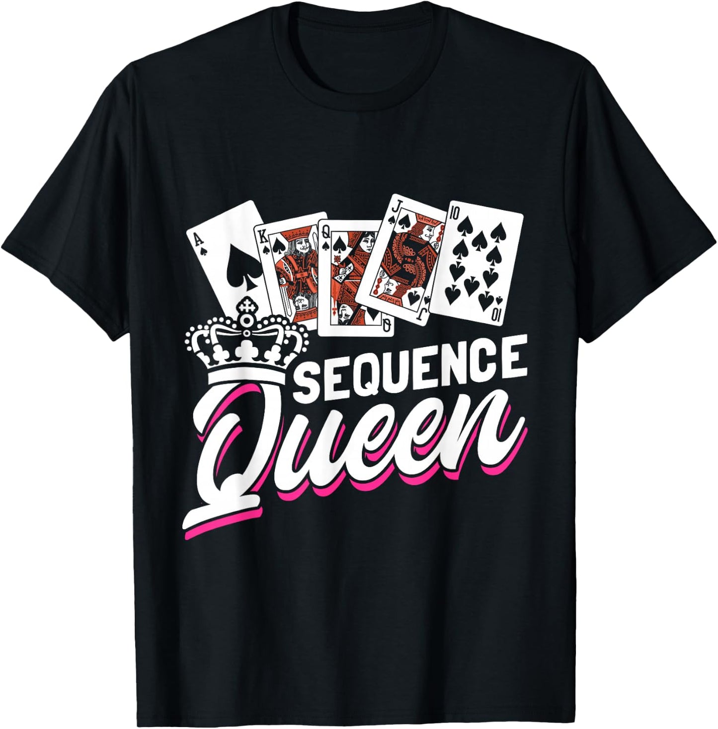 Sequence Card Game Lover | Card Player Strategy Design T-Shirt - T-Shirt | Black