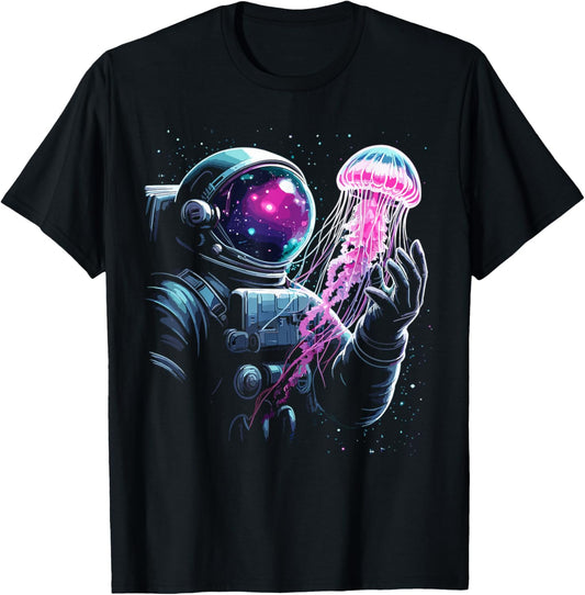 Astronaut Jellyfish Astronaut Science Space T-Shirt - T-Shirt | Black