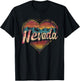 Nevada - Heart Vintage Love Women Kids Retro Graphic Cool T-Shirt - T-Shirt | Black