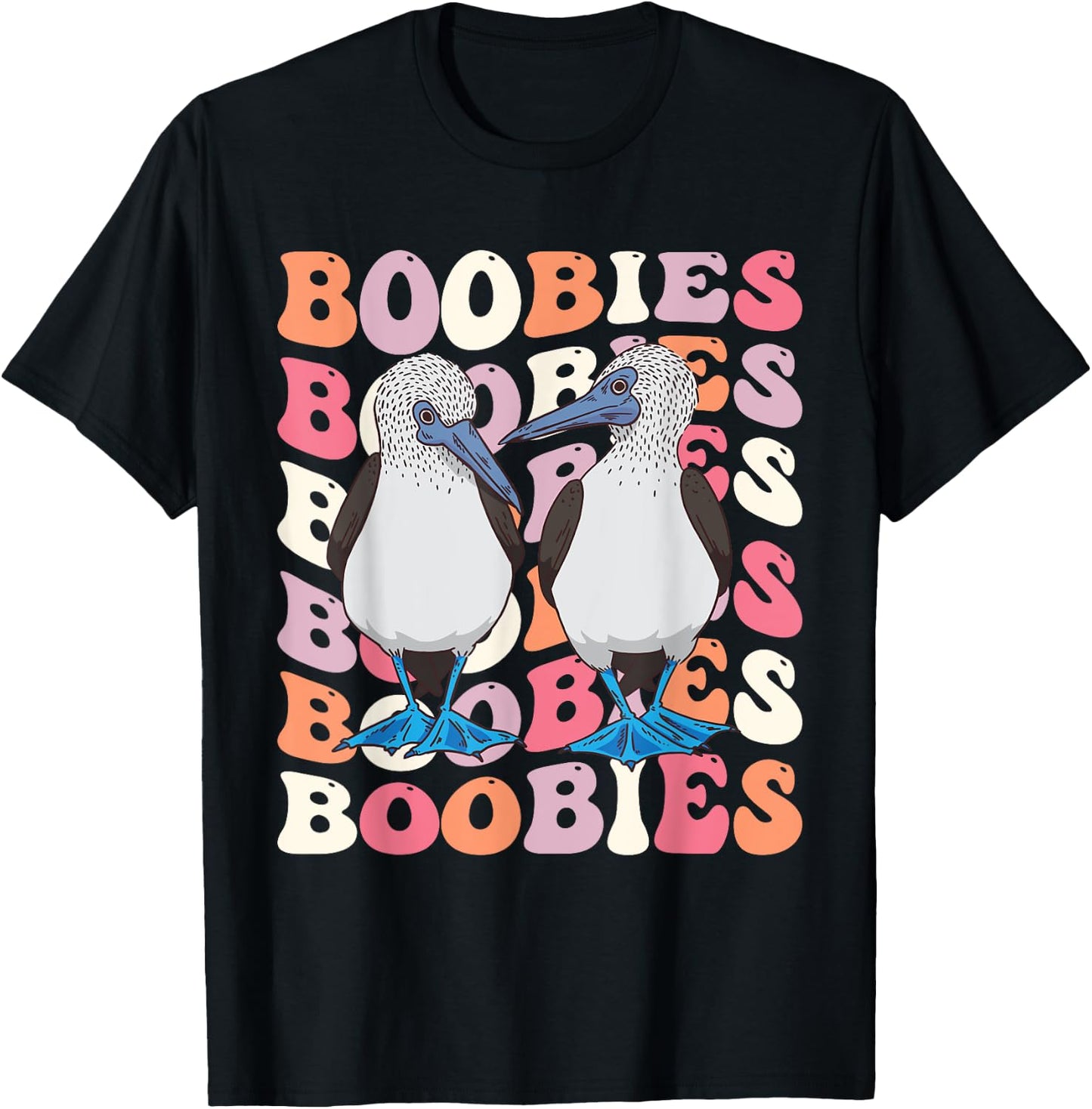 Boobies Cute Bird T-Shirt - T-Shirt | Black