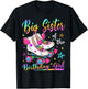 Big Sister Of The Birthday Girl Rolling Skate Family T-Shirt - T-Shirt | Black