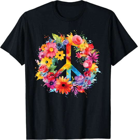 Peace Sign TieDye International Day Of Peace World Peace Day T-Shirt - T-Shirt | Black