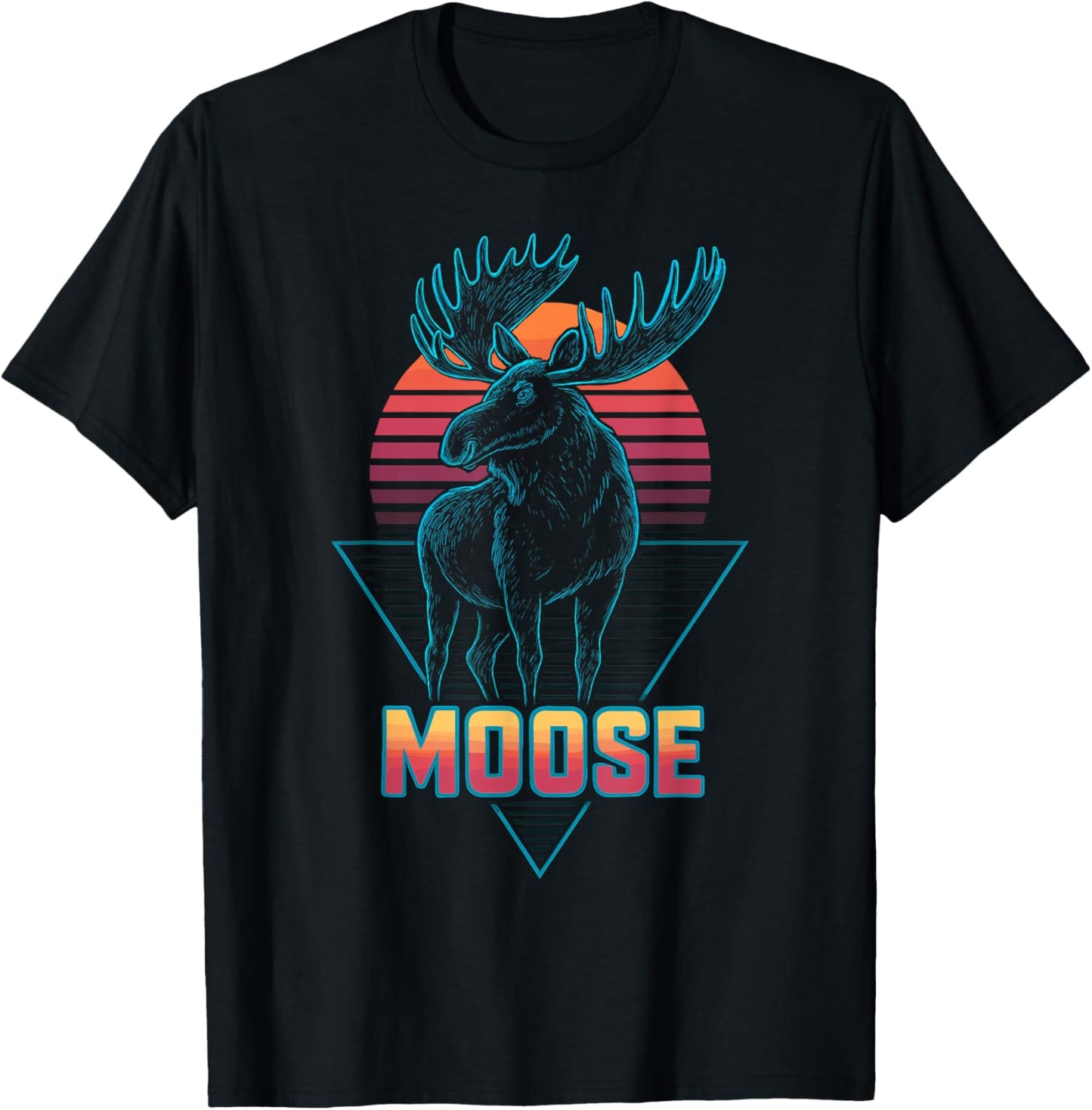 Moose Retro T-Shirt - T-Shirt | Black