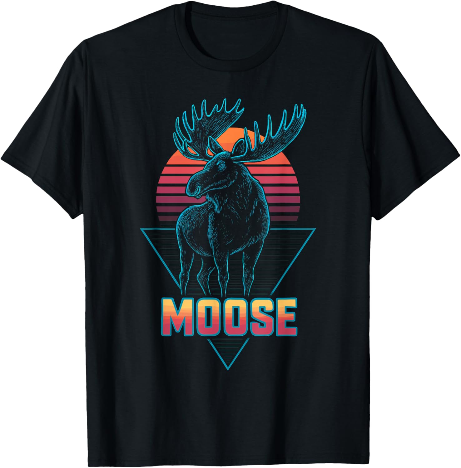 Moose Retro T-Shirt - T-Shirt | Black