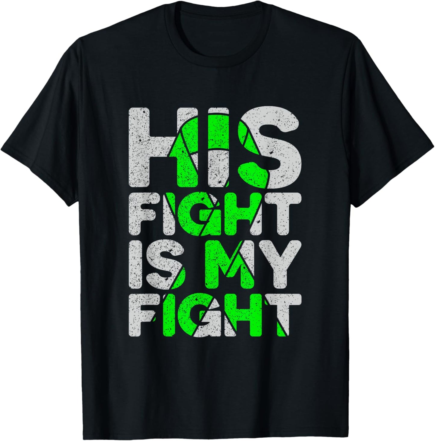 His Fight is My Fight Non-Hodgkin's Lymphoma T-Shirt - T-Shirt | Black