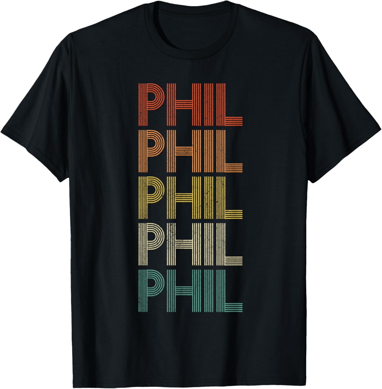 Phil Vintage Retro T-Shirt - T-Shirt | Black